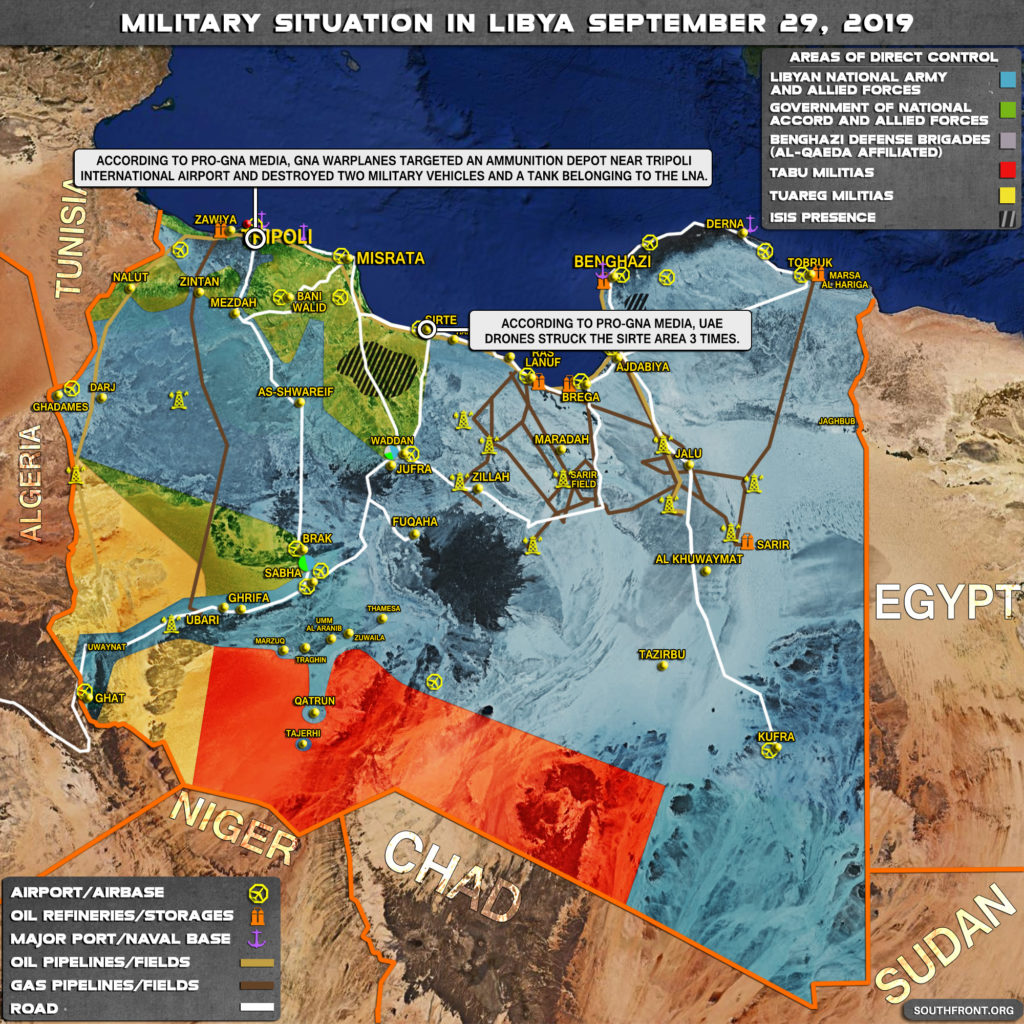 Map Update: Military Situation In Libya On September 29, 2019