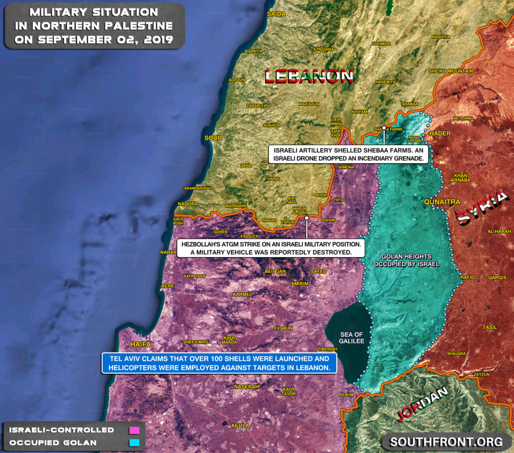 Map Update: Military Escalation At Lebanese-Israeli Cotact Line On September 1