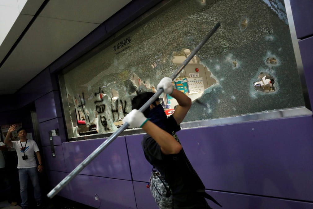 HK Protesters Smash Through Metro Station, Set Fires Throughout City In "Peaceful Demonstrations"