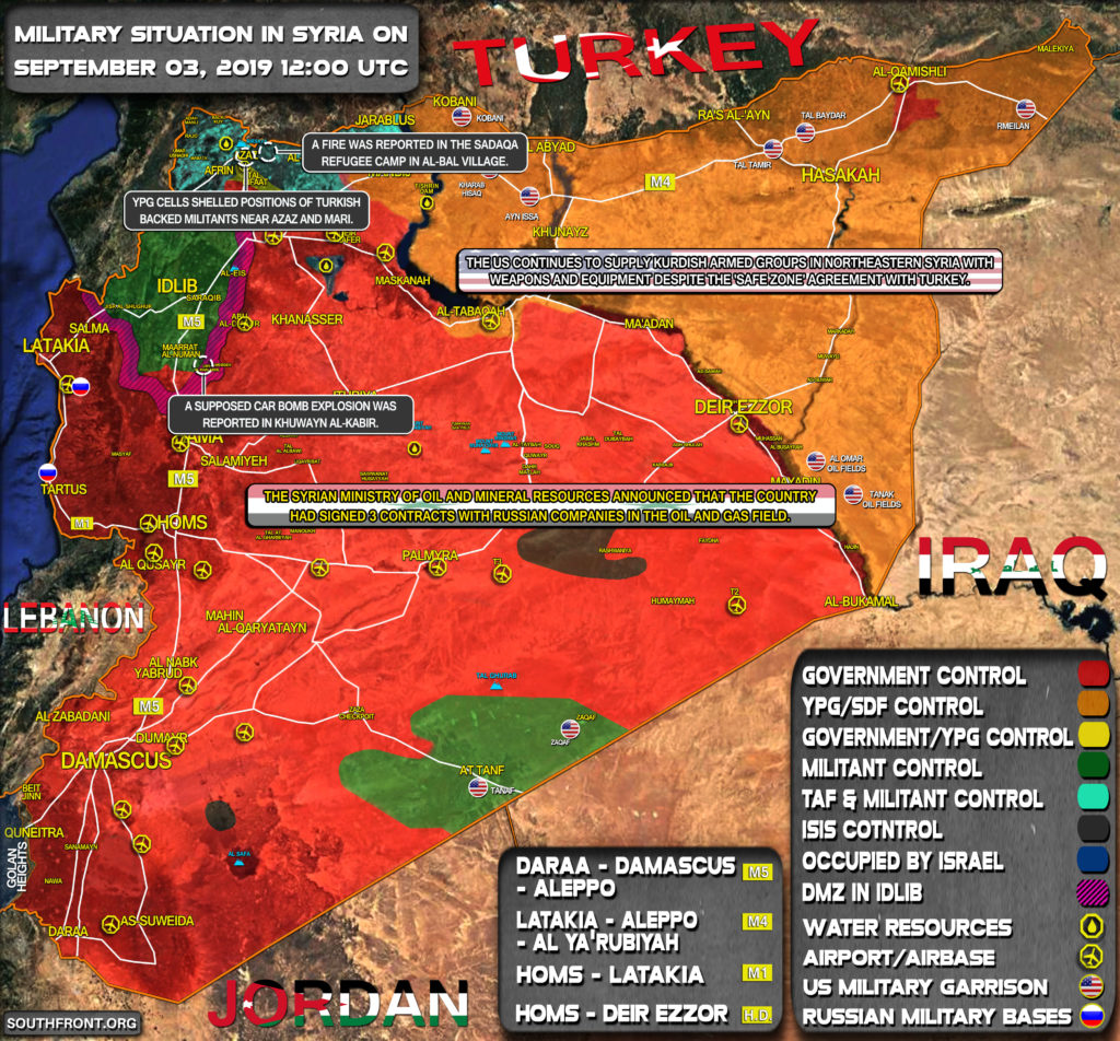 Military Situation In Syria On September 3, 2019 (Map Update)