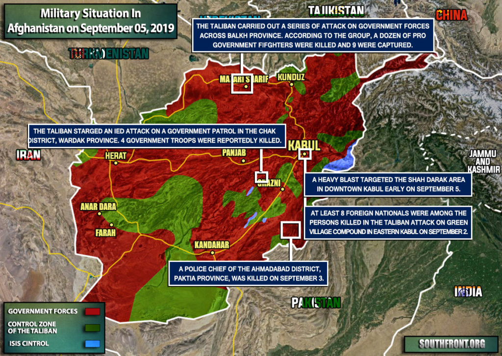 Military Situation In Afghanistan On September 5, 2019 (Map Update)