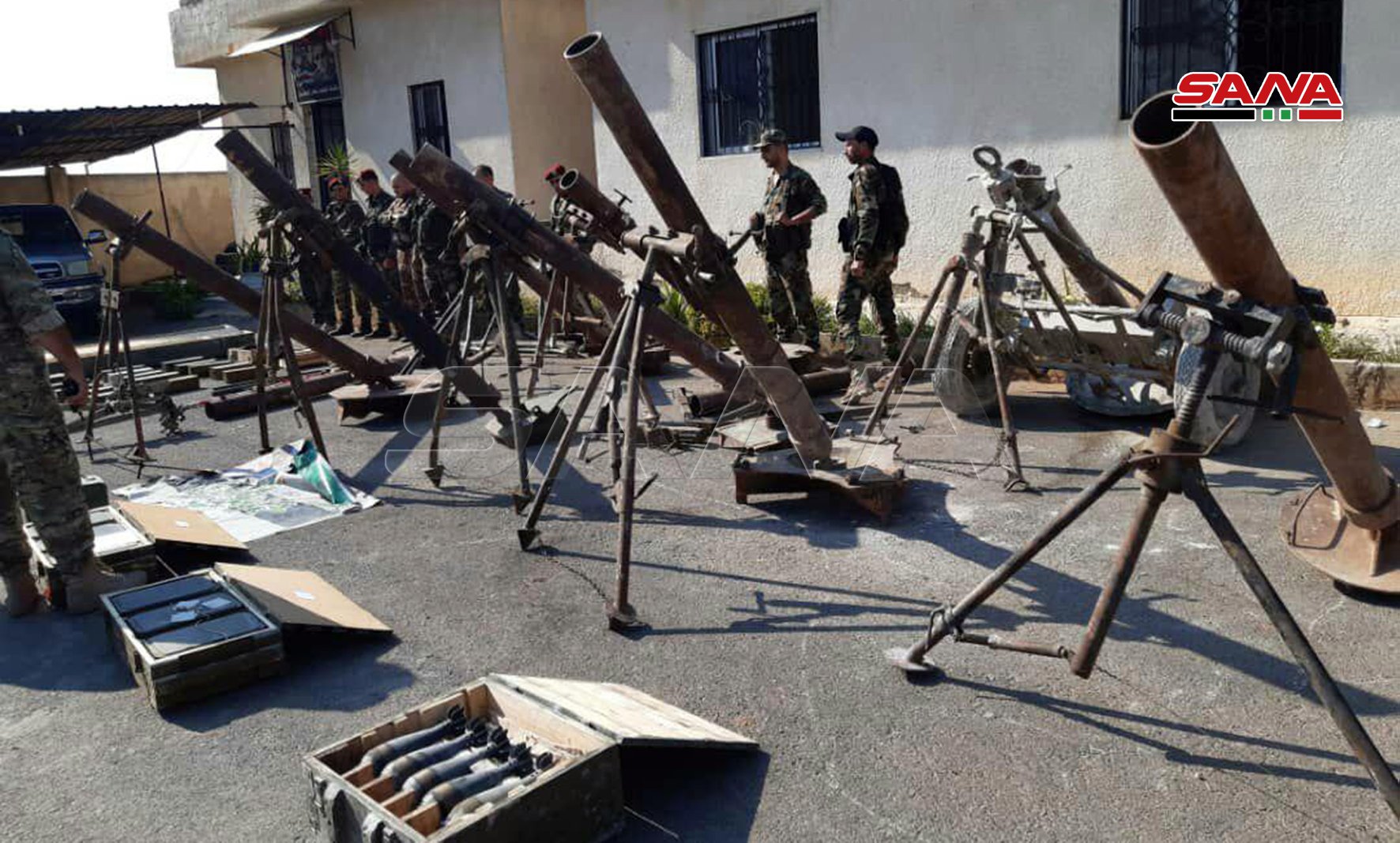 Syrian Army Uncovers Loads Of Weapons In Newly-Captured Northern Hama Town (Photos)