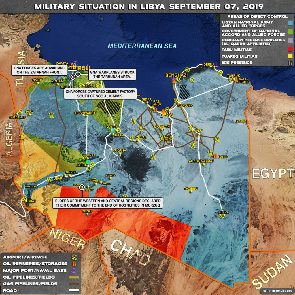 Map Update: Military Situation In Libya On September 7, 2019