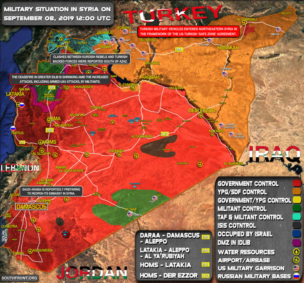 Military Situation In Syria On September 8, 2019 (Map Update)