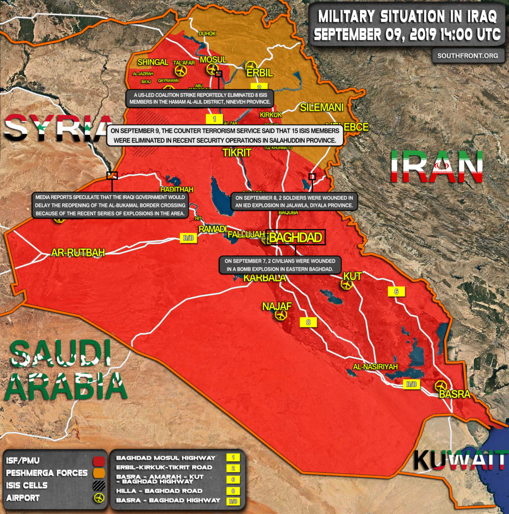 Military Situation In Iraq On September 9, 2019 (Map Update)