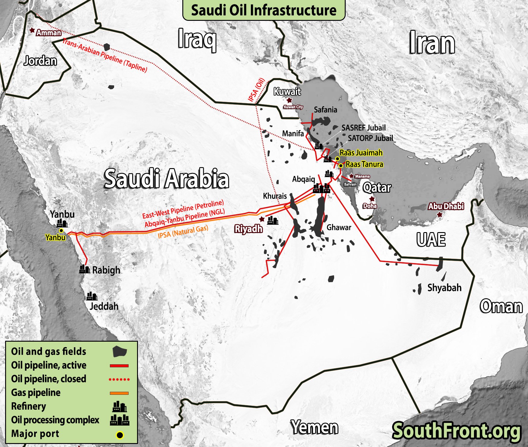 Ksa Rigs Map Saudi Arabia's Oil Infrastructure (Map Update)