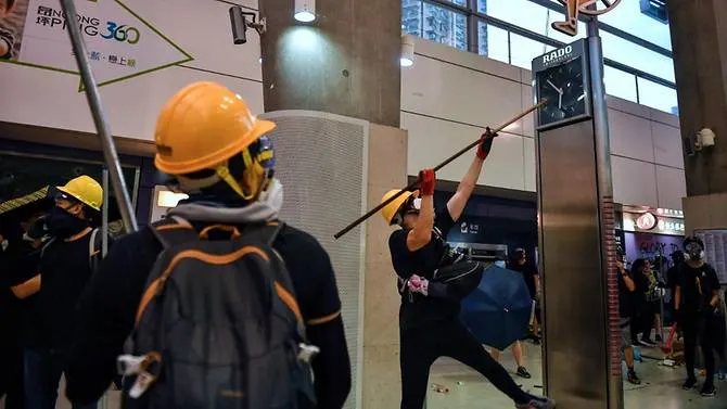 HK Protesters Smash Through Metro Station, Set Fires Throughout City In "Peaceful Demonstrations"