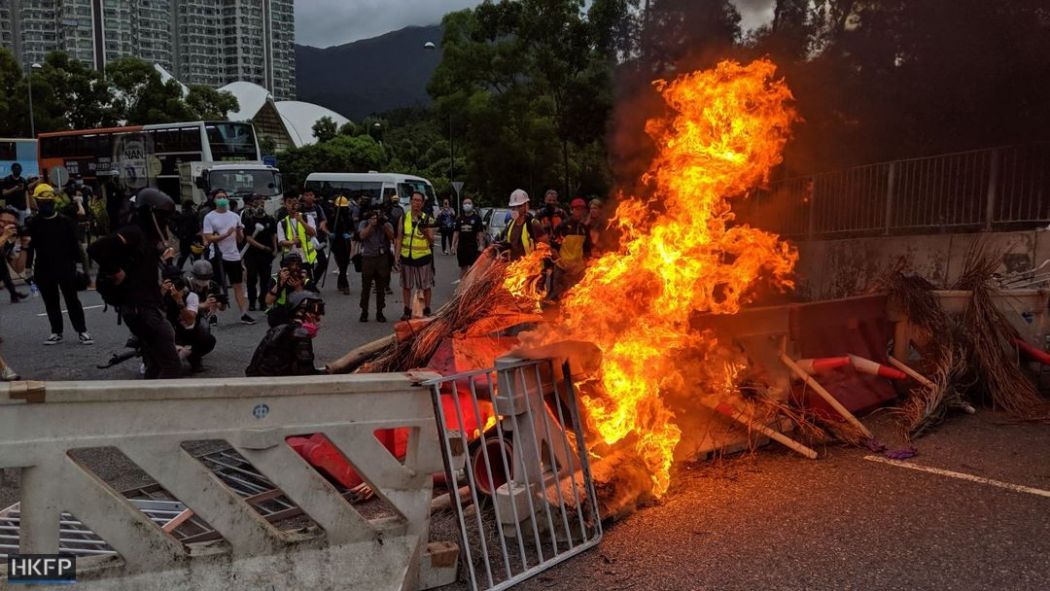 HK Protesters Smash Through Metro Station, Set Fires Throughout City In "Peaceful Demonstrations"