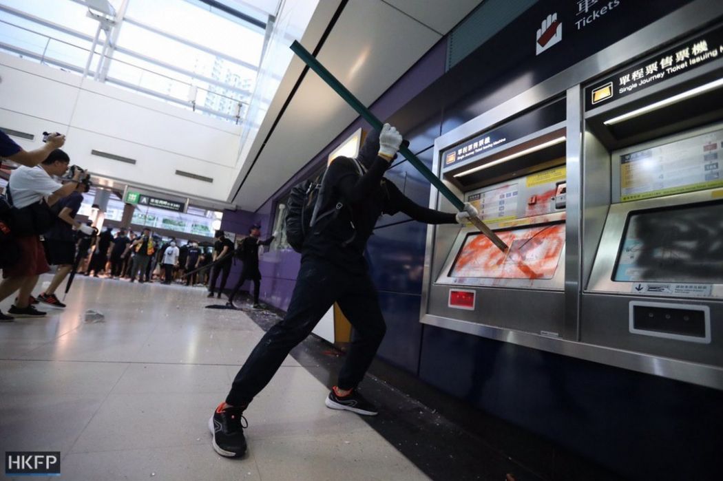 HK Protesters Smash Through Metro Station, Set Fires Throughout City In "Peaceful Demonstrations"