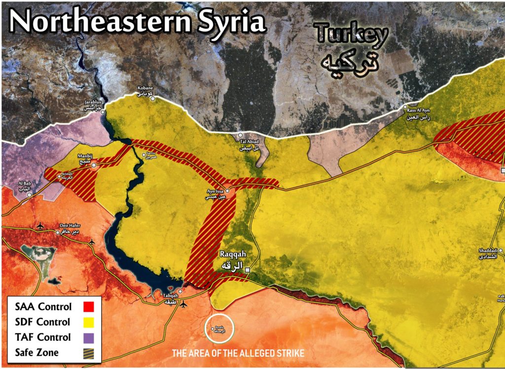 SOHR Claims Syrian Army Convoy Was Bombed By US-led Coalition In Raqqah Province