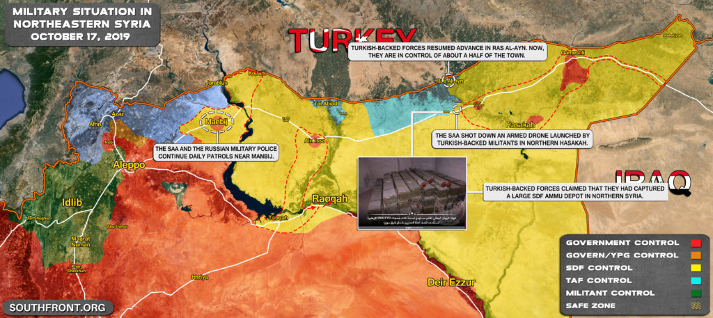 Military Situation In Northern Syria On October 17, 2019 (Map Update)