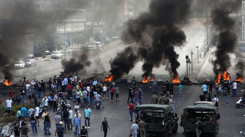 Violent Protests In Lebanon Against Austerity Measures And Controversial WhatsApp Tax