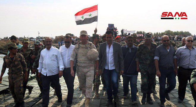 Syria & Russia Open Bridge Linking Eastern And Western Banks Of Euphrates In Deir Ezzor (Photos)