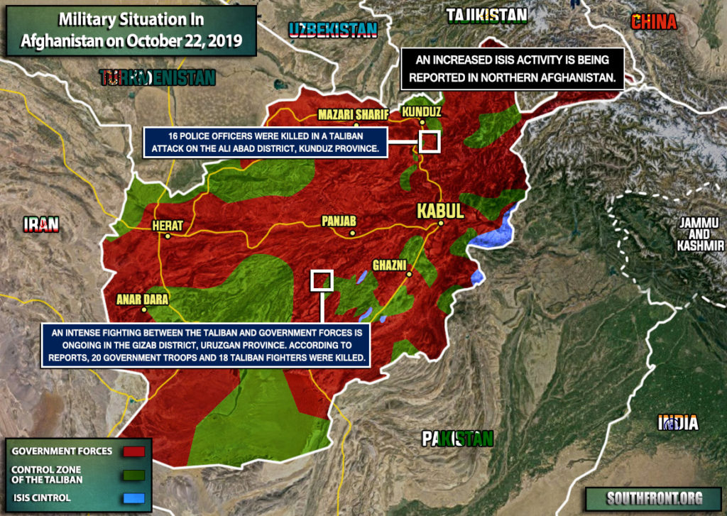 Military Situation In Afghanistan On October 22, 2019 (Map Update)