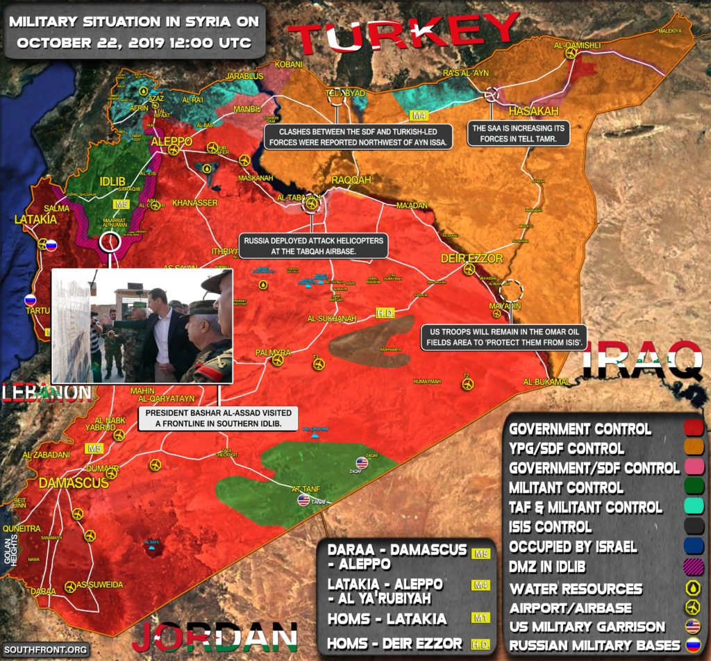 Military Situation In Syria On October 22, 2019 (Map Update)