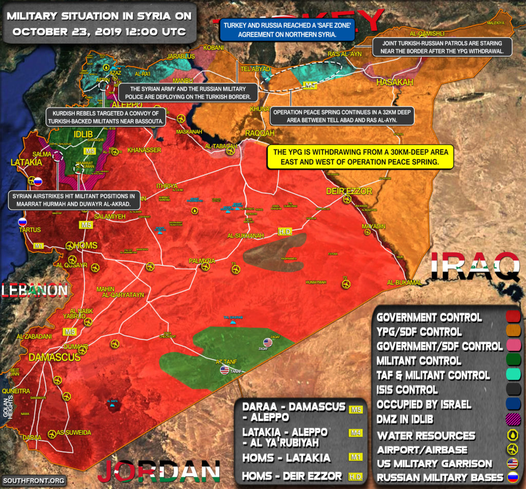 Military Situation In October 23, 2019 (Map Update)