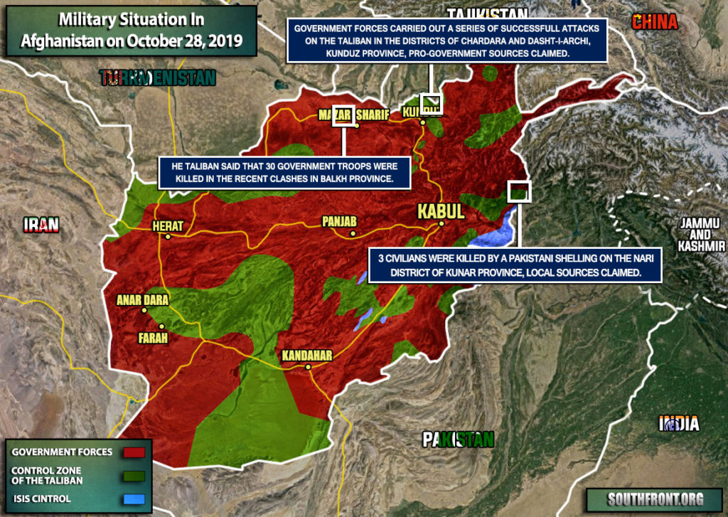 Military Situation In Afghanistan On October 28, 2019 (Map Update)