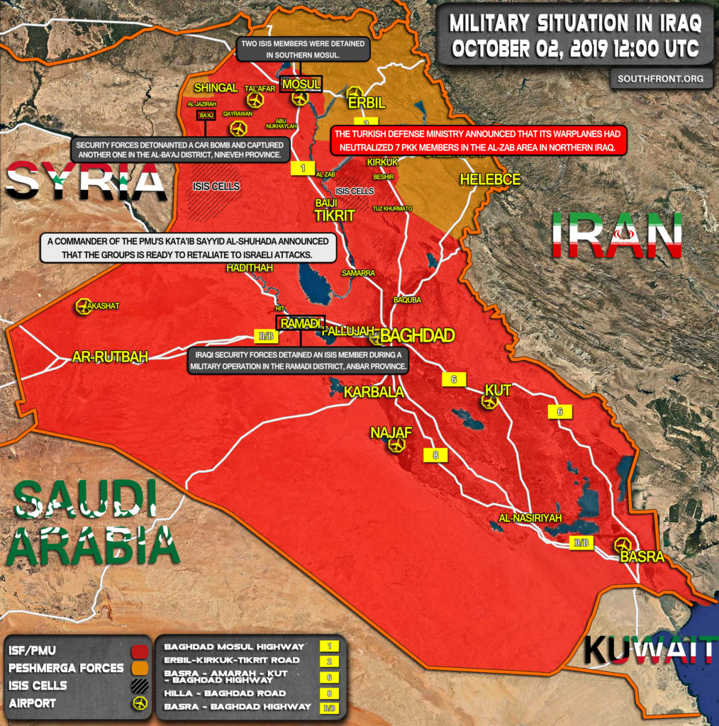 Military Situation In Iraq On October 2, 2019 (Map Update)