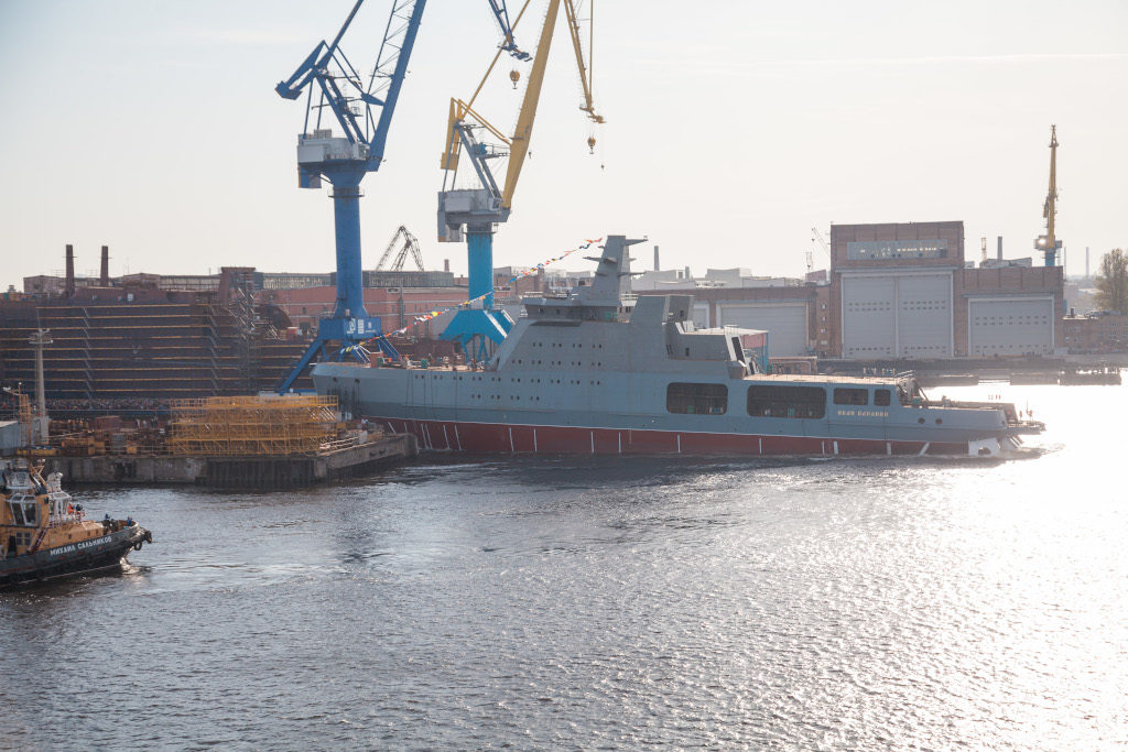 Russia Launches Combat Icebreaker Ivan Papanin Designed For Security Operations In Arctic (Photos, Video)