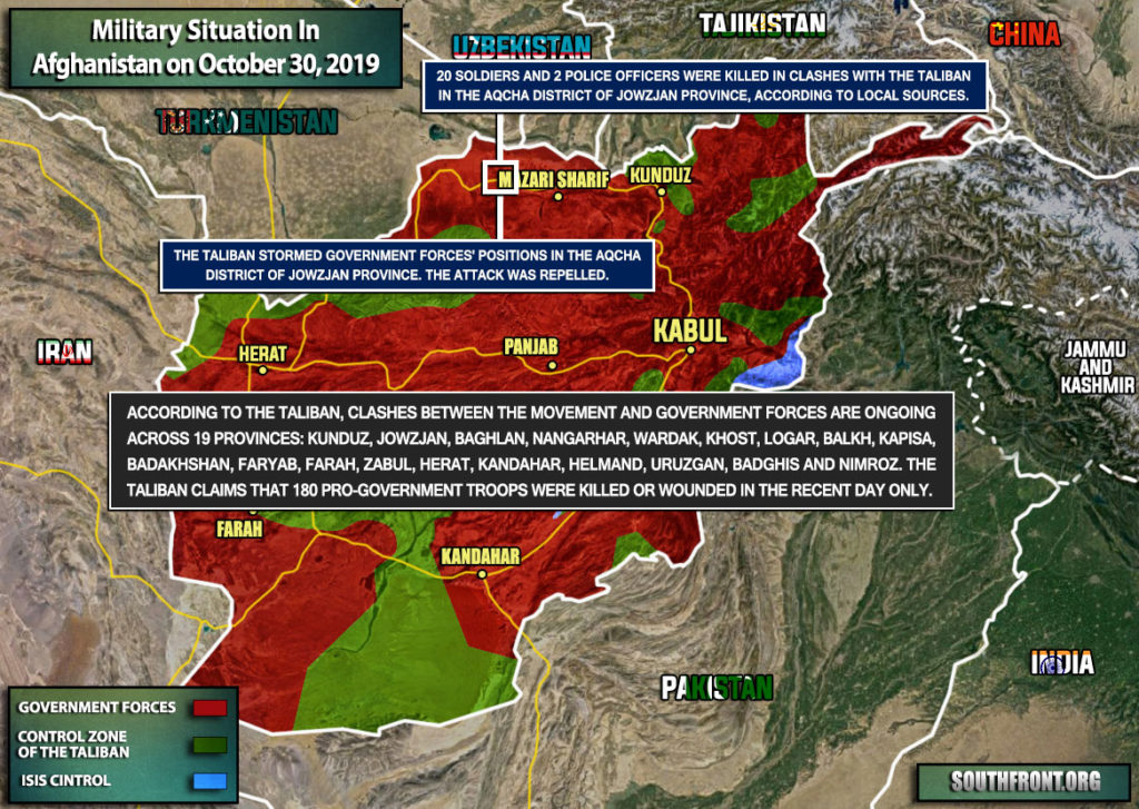 Military Situation In Afghanistan On October 30, 2019 (Map Update)