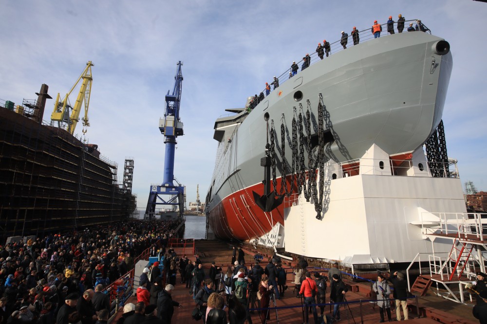 Russia Launches Combat Icebreaker Ivan Papanin Designed For Security Operations In Arctic (Photos, Video)