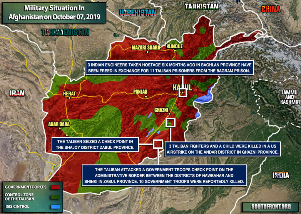 Military Situation In Afghanistan On October 7, 2019 (Map Update)