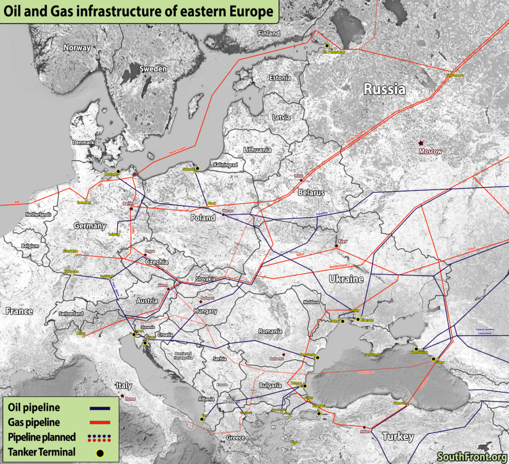 Oil And Gas Infrastructure In Eastern Europe (Map Update)