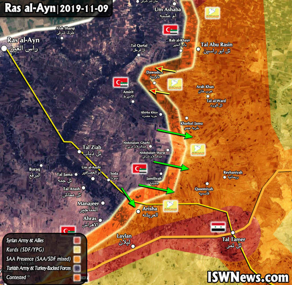 Map Update: Military Situation In Syria's Ras Al-Ayn