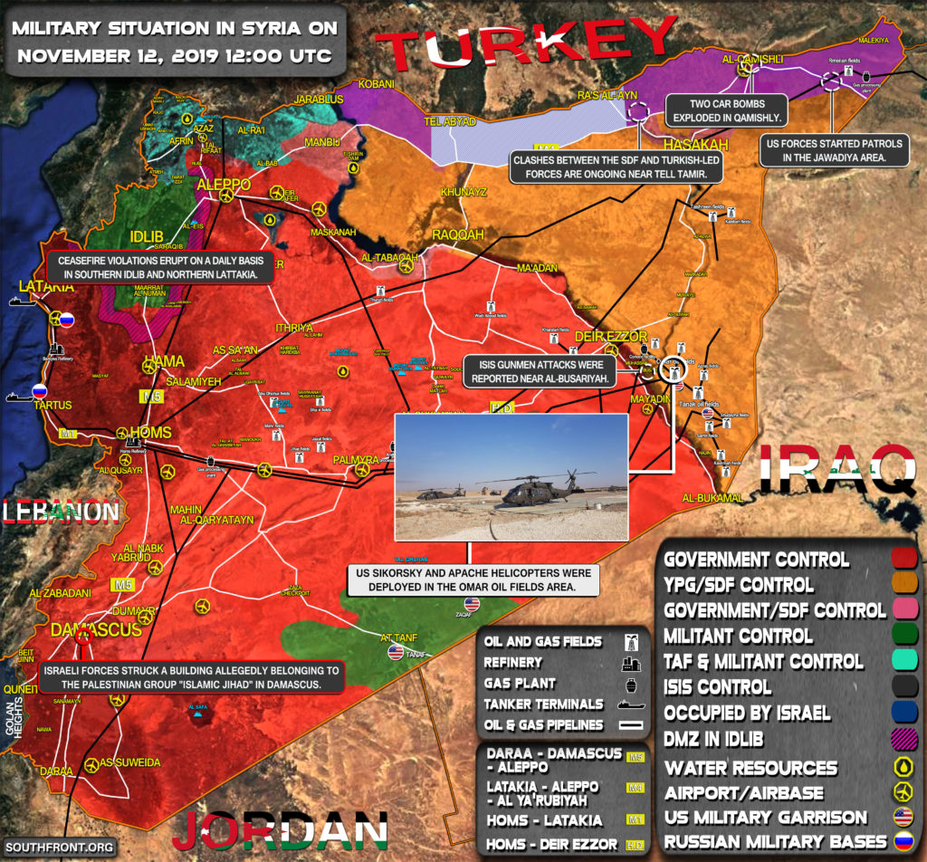 Military Situation In Syria On November 12, 2019 (Map Update)