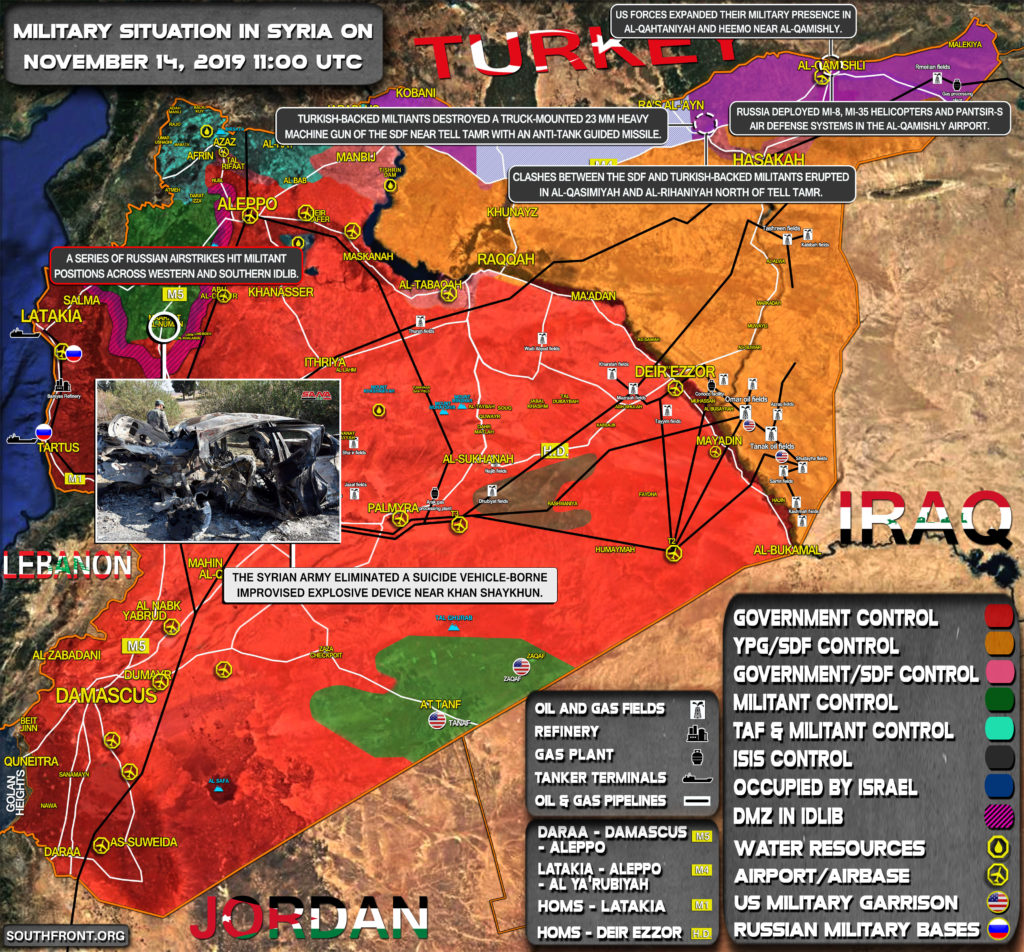 Military Situation In Syria On November 14, 2019 (Map Update)