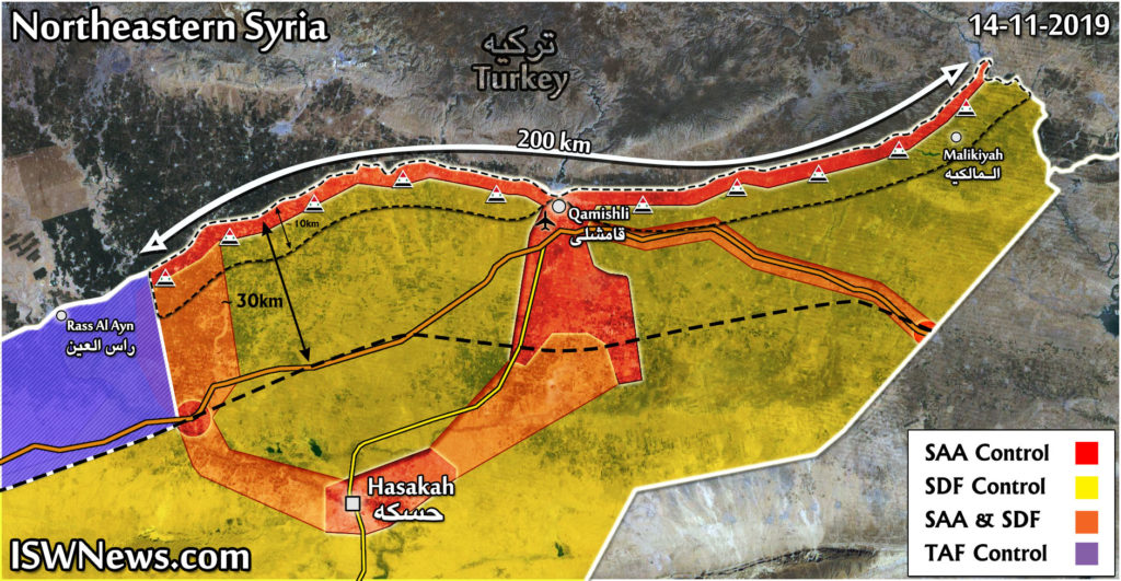 Map Update: Syrian Army Fortifying Its Positions In Northeastern Syria