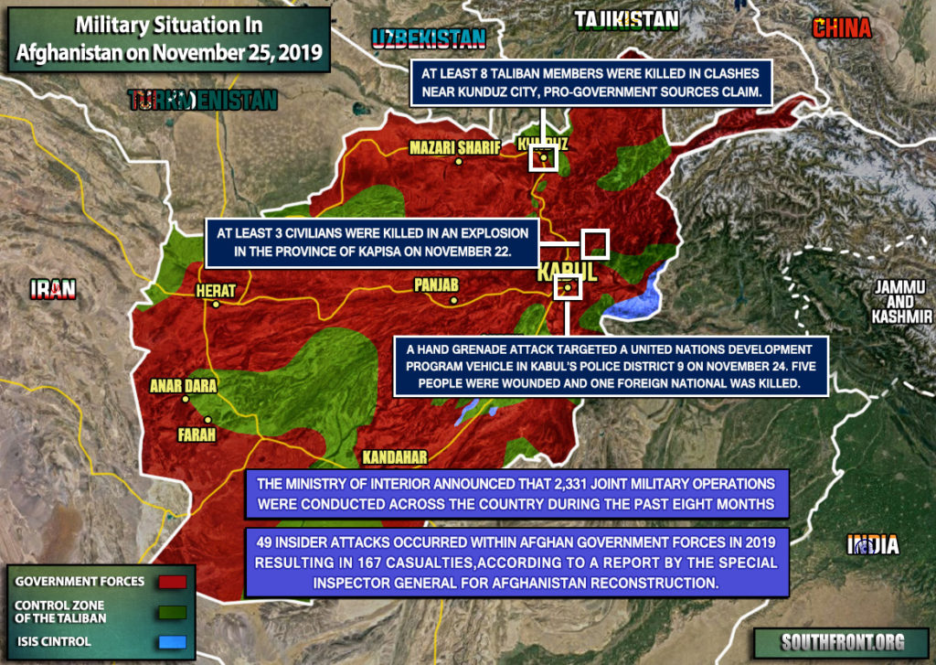 Military Situation In Afghanistan On November 25, 2019 (Map Update)