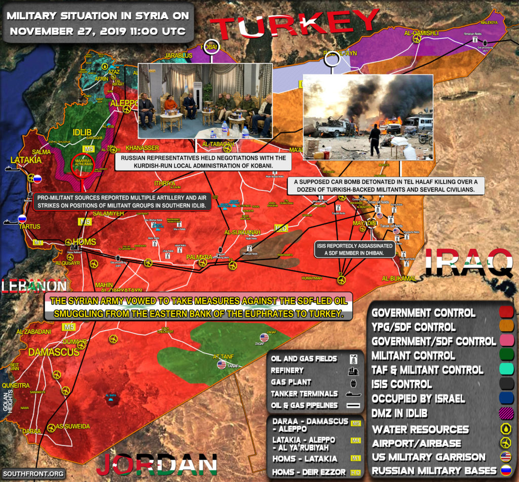 Military Situation In Syria On November 27, 2019 (Map Update)