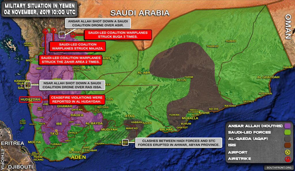 Military Situation In Yemen On November 2, 2019 (Map Update)