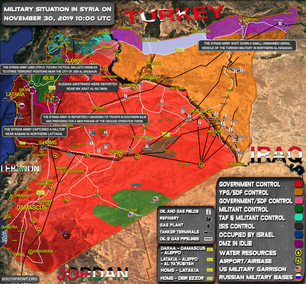 Military Situation In Syria On November 30, 2019 (Map Update)