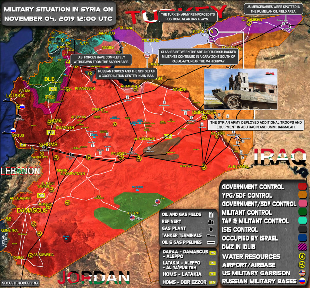 Military Situation In Syria On November 4, 2019 (Map Update)