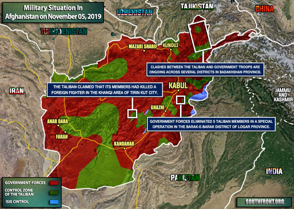 Military Situation In Afghanistan On November 5, 2019 (Map Update)