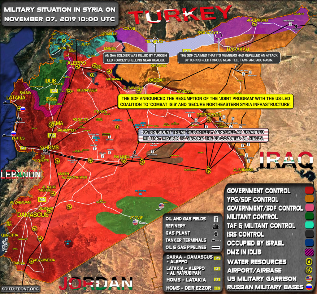 Military Situation In Syria On November 7, 2019 (Map Update)