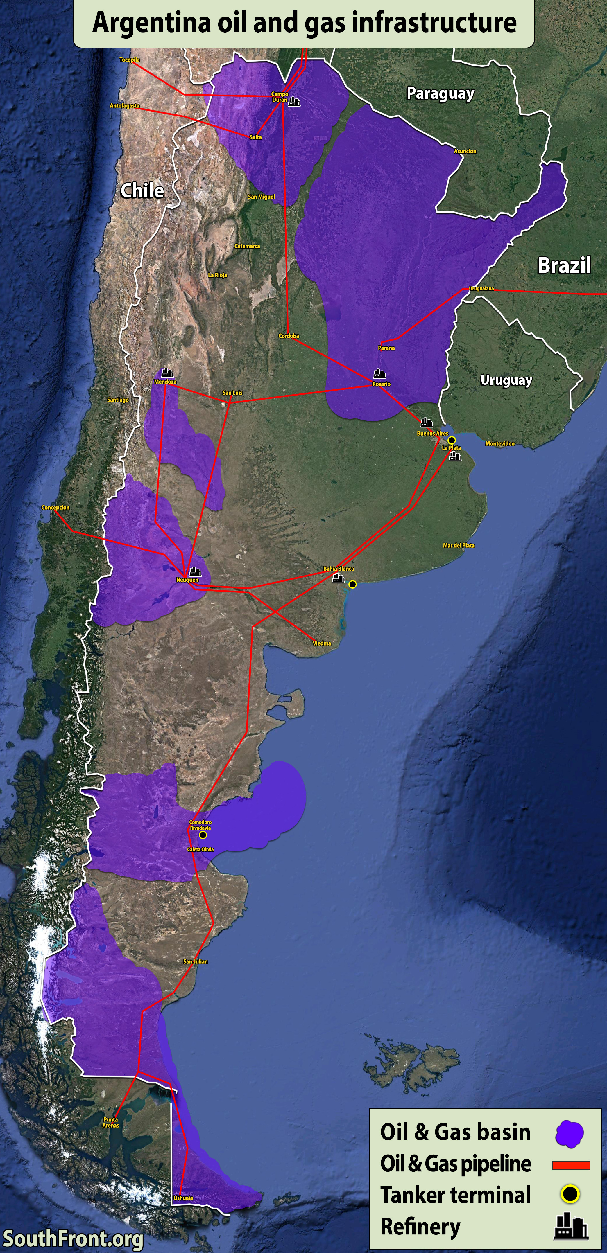 Argentina Oil And Gas Infrastructure (Map Update)