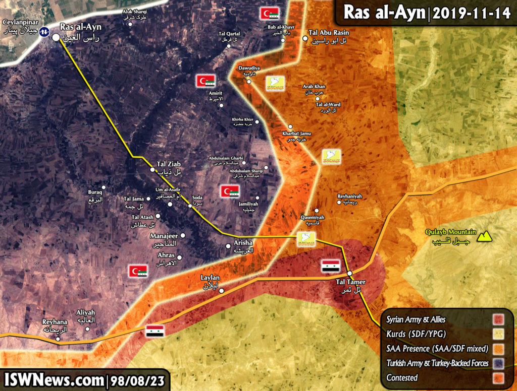 Map Update: Close Look At Military Situation Around Syria's Ras al-Ayn