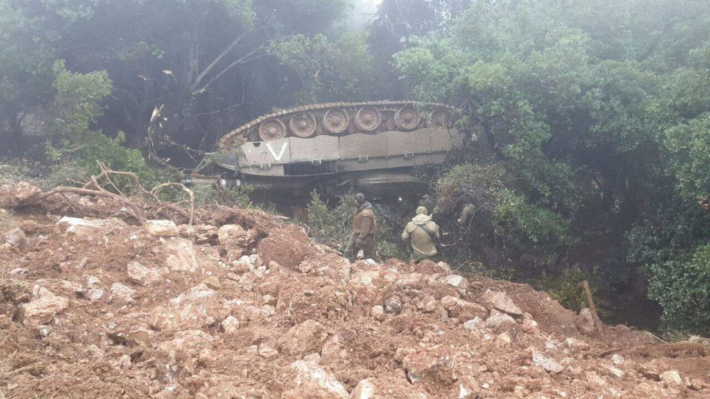 Israeli Merkava 4 Battle Tank Flipped Over During Drills Near Contact Line With Lebanon