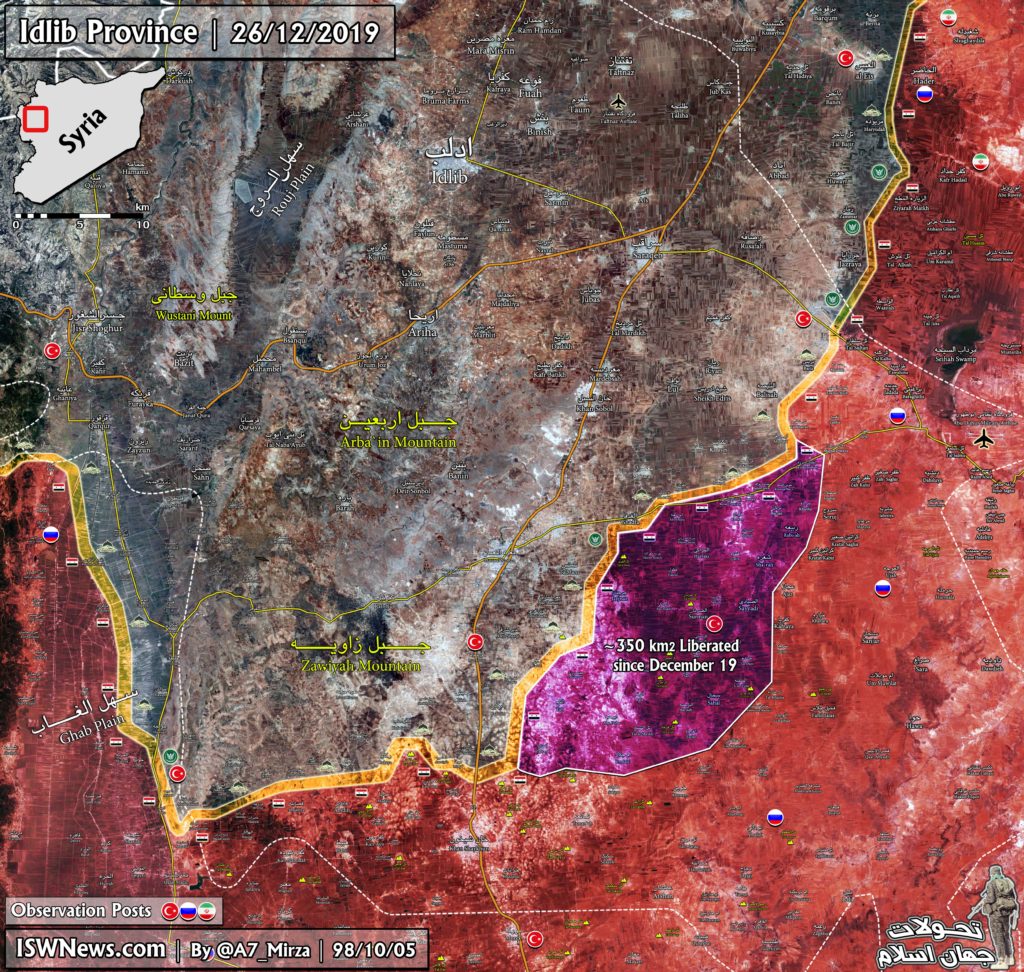 Syrian Army Liberated 350km2 Since Start Of Operation In Southern Idlib (Map Update)