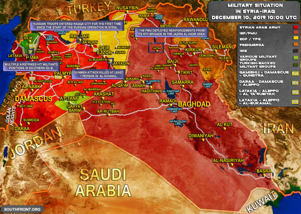 Military Situation In Syria And Iraq On December 10, 2019 (Map Update)