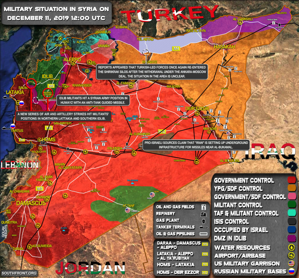 Military Situation In Syria On December 11, 2019 (Map Update)