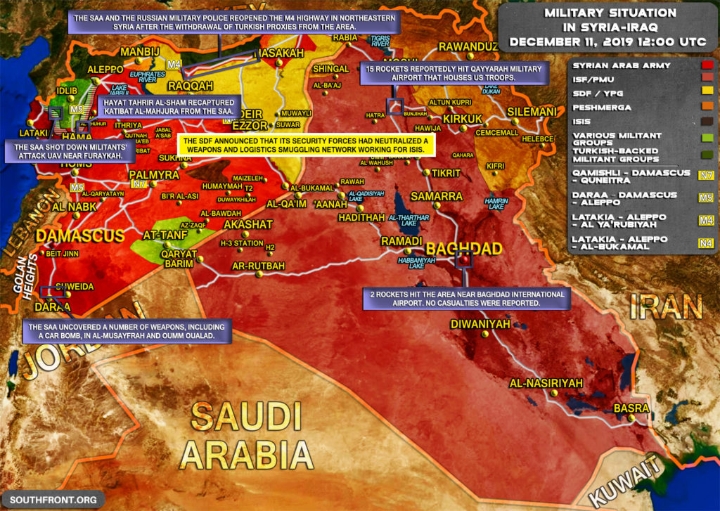 Military Situation In Syria And Iraq On December 12, 2019 (Map Update)