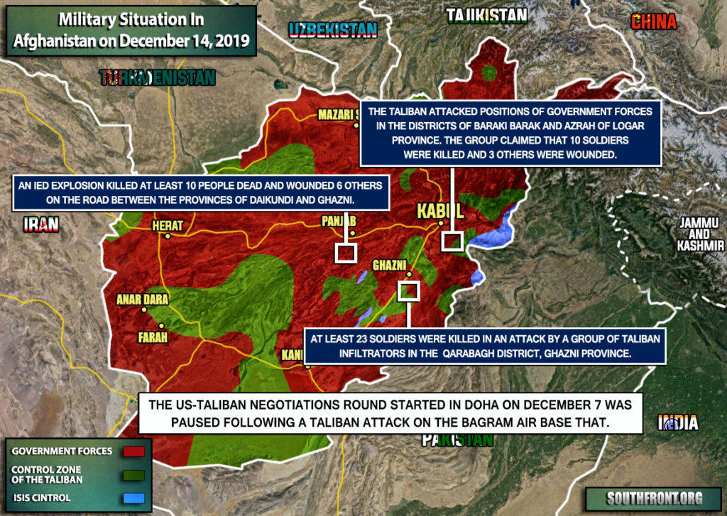 Military Situation In Afghanistan On December 14, 2019 (Map Update)