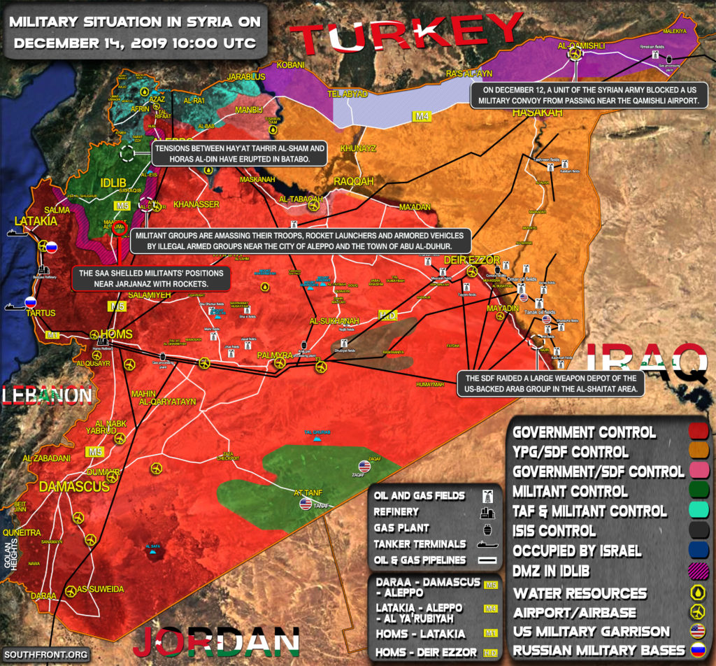 Military Situation In Syria On December 14, 2019 (Map Update)