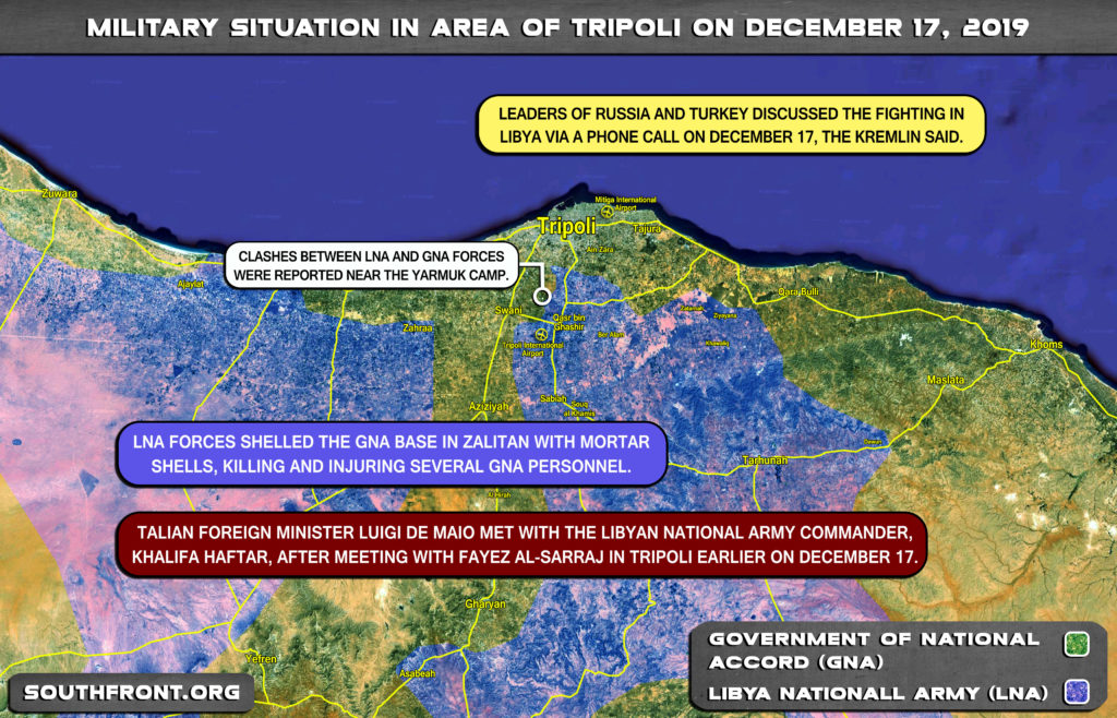 Military Situation Around Libya’s Tripoli On December 17, 2019 (Map Update)