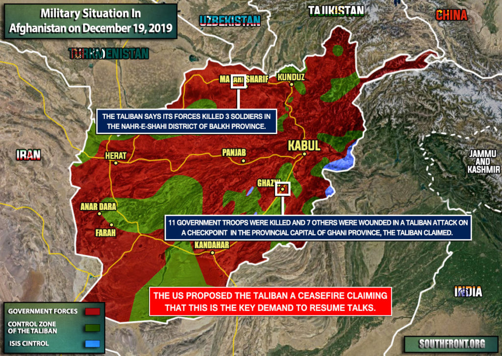 Military Situation In Afghanistan On December 19, 2019 (Map Update)