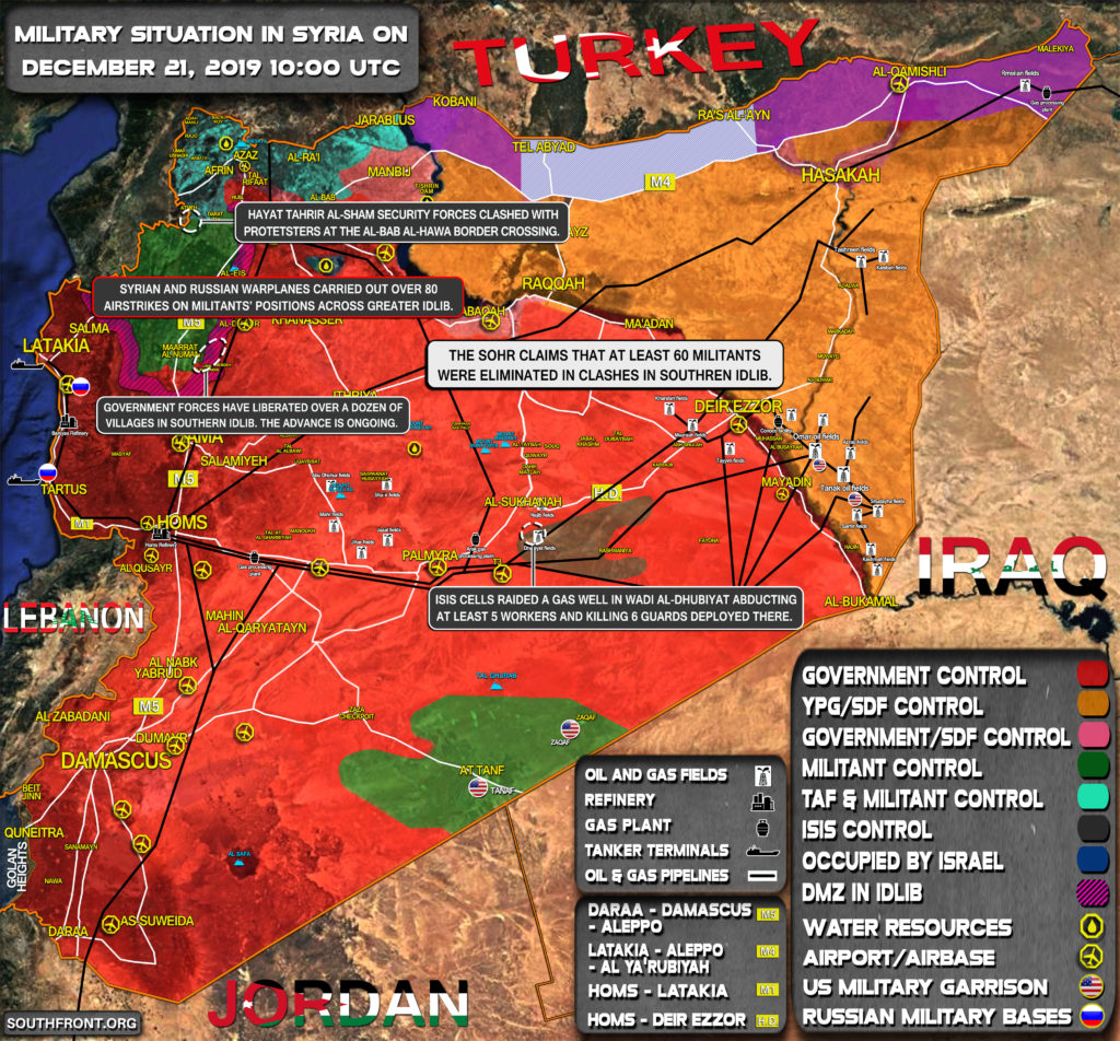 Military Situation In Syria On December 21, 2019 (Map Update)